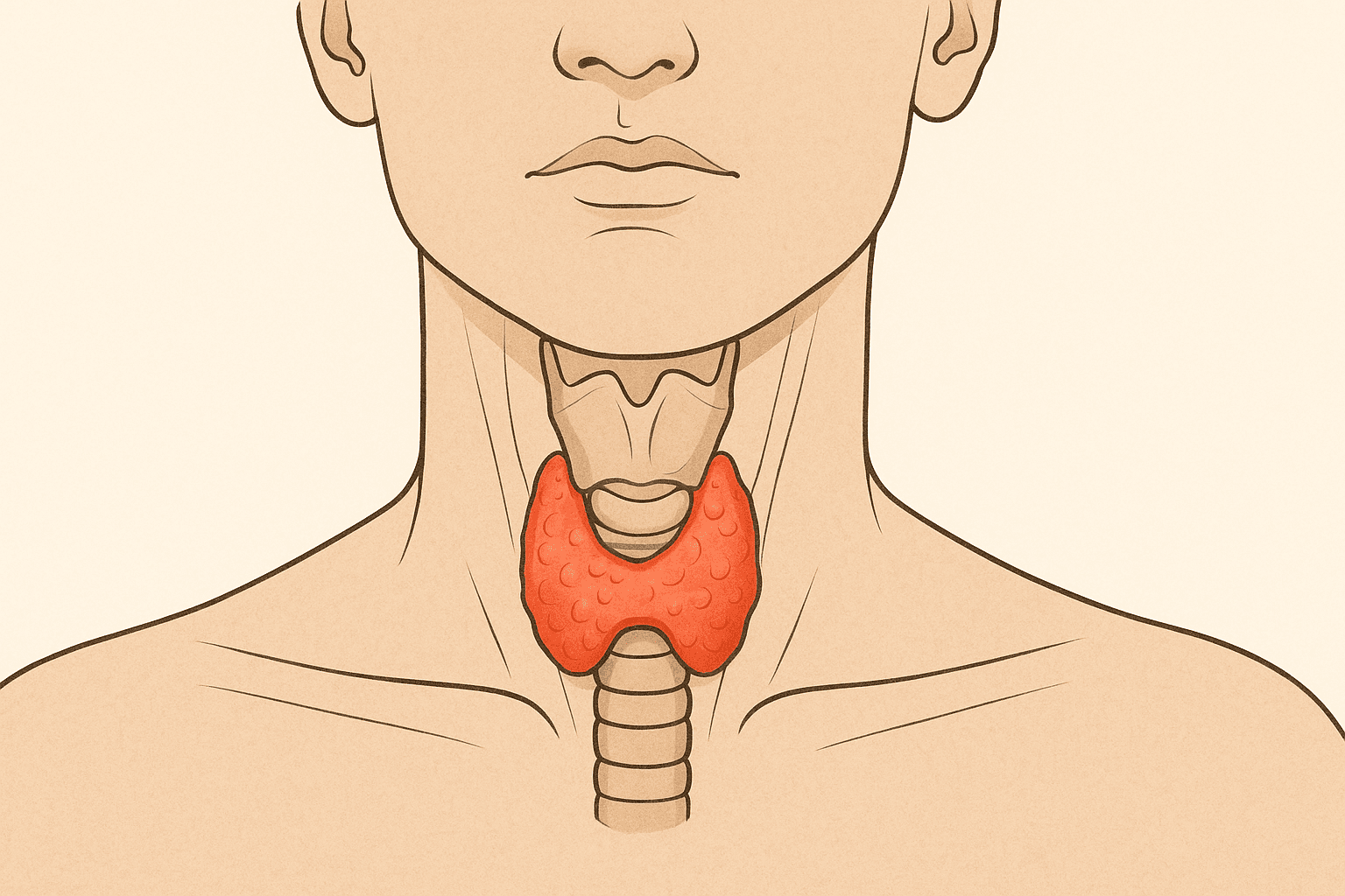 Položaj štitne žlijezde